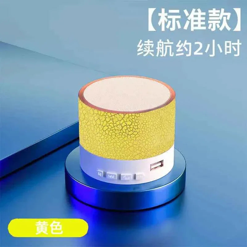 Portable Bluetooth Speaker with RGB Lights and 360 Stereo Sound Yellow US My Store