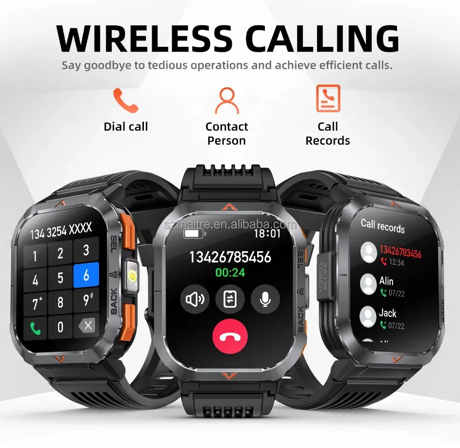 Smartwatch with Bluetooth Calling and GPS - S50 Waterproof Black My Store