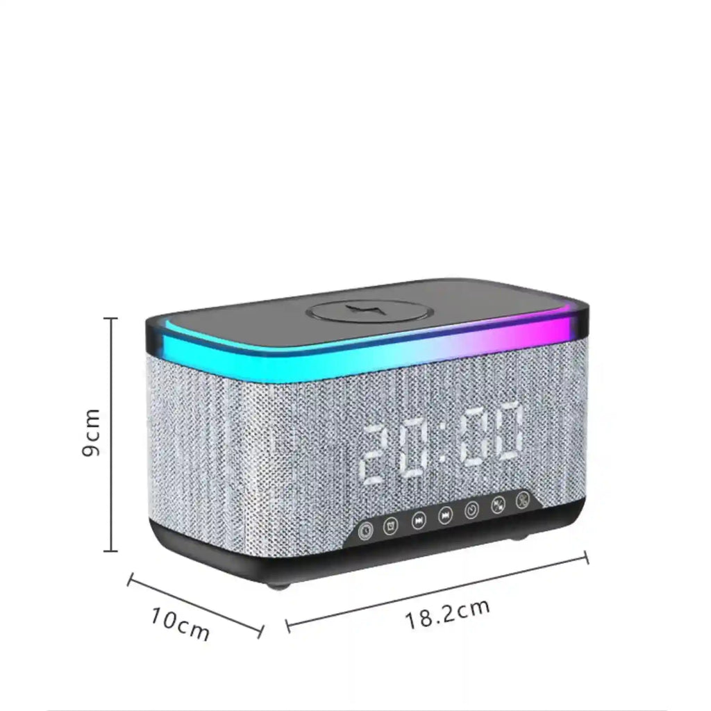 Wireless Charger Alarm Clock: Qi Certified RGB Speaker & Fast Charging Tidesmit