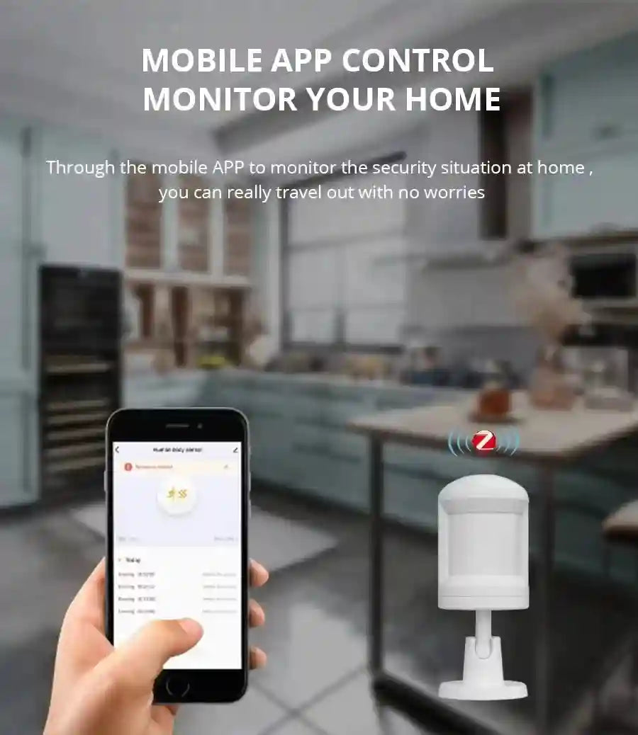 Zigbee PIR Motion Sensor WHZPIR01 - Smart Home Security Alert Tidesmit