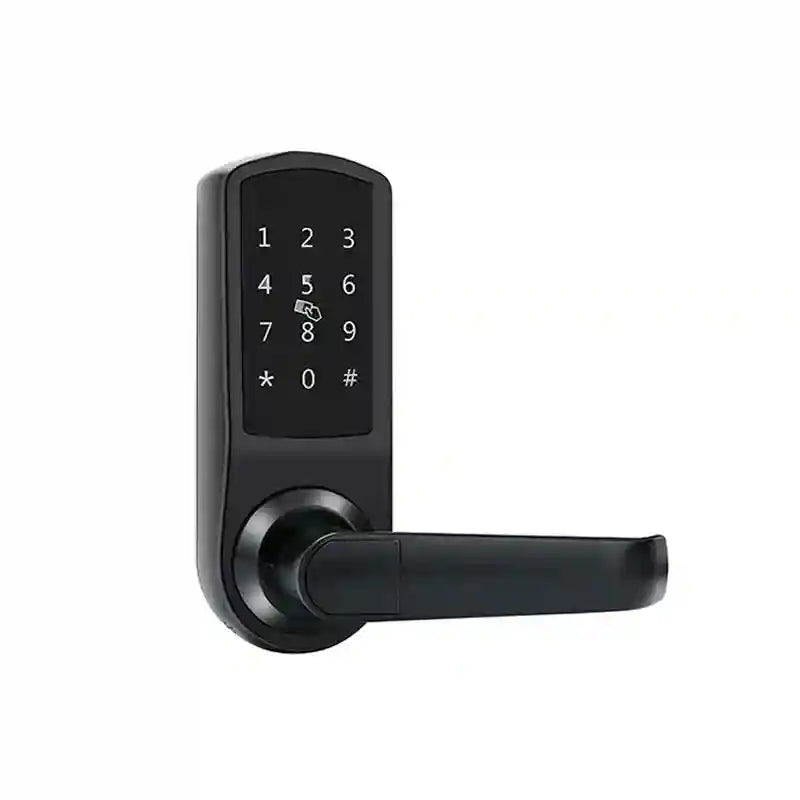 Smart Door Lock with App and Anti-Peep Alarm - Black Tidesmit Tidesmit