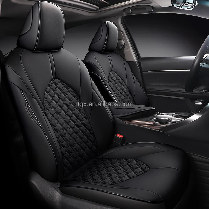 Customized Car Seat Covers Leather Car Accessories Waterproof Car Seat Protector 2018-2024 Full Set Luxury for Toyota Camry