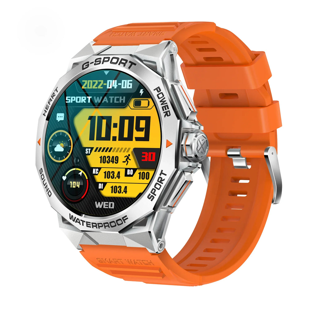 Smartwatch 1.43-Inch AMOLED Fitness Tracker - Black/Orange Orange My Store