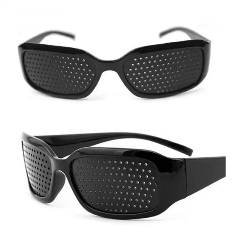 Pinhole Glasses for Natural Vision Training - Durable Black Frame Tidesmit