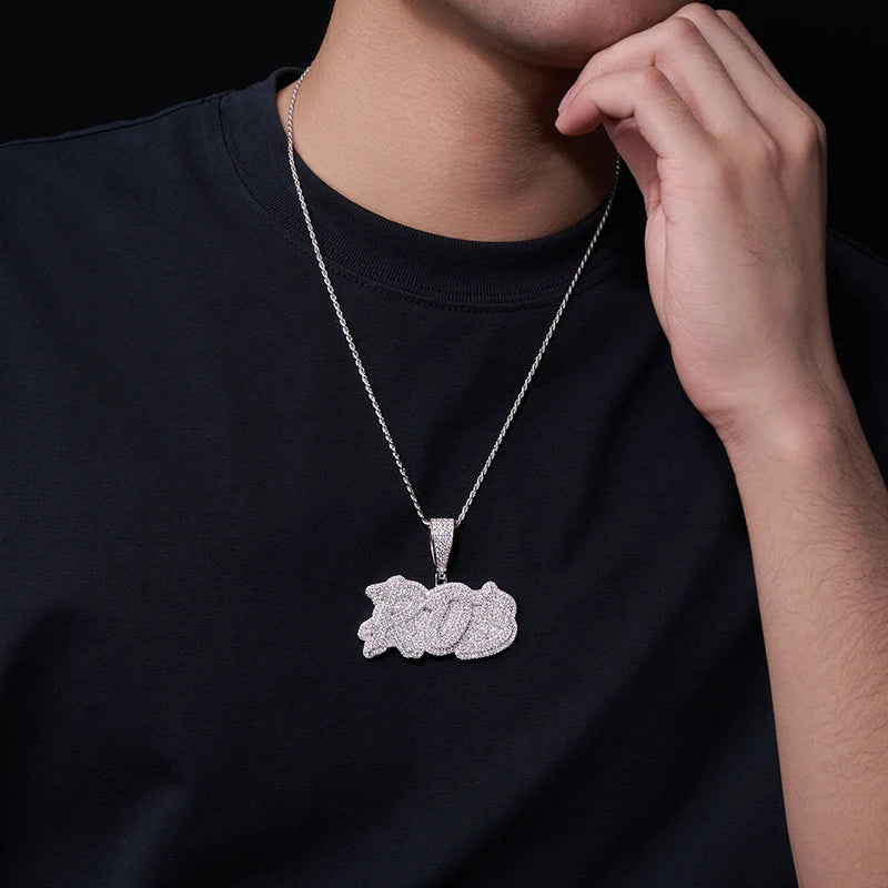 ROB Letter Moissanite Pendant GRA Certified Iced Out Mens Hip Hop 925 Silver D Color VVS Chain Pendant Fine Jewelry