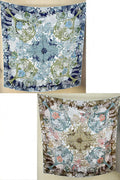 108cm Silk Twill Square Scarves 19MM Heavyweight Silk Printed Scarf 100% Mulberry Silk Two-tone Large Square Scarf
