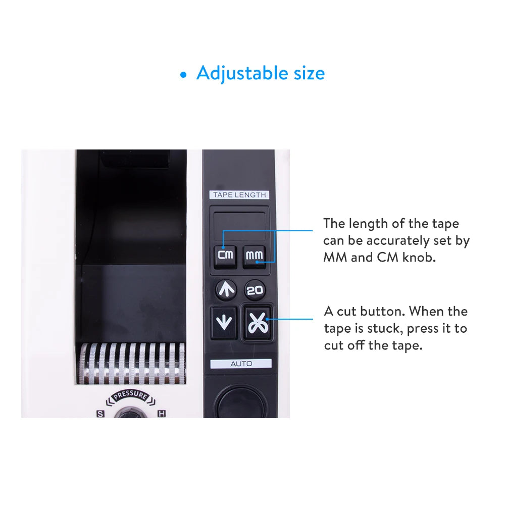 M1000 Electric Automatic Tape Dispenser M-1000 Cutter Machine for Carton Packaging 7mm-50mm Paper Material 110V 220V Motor