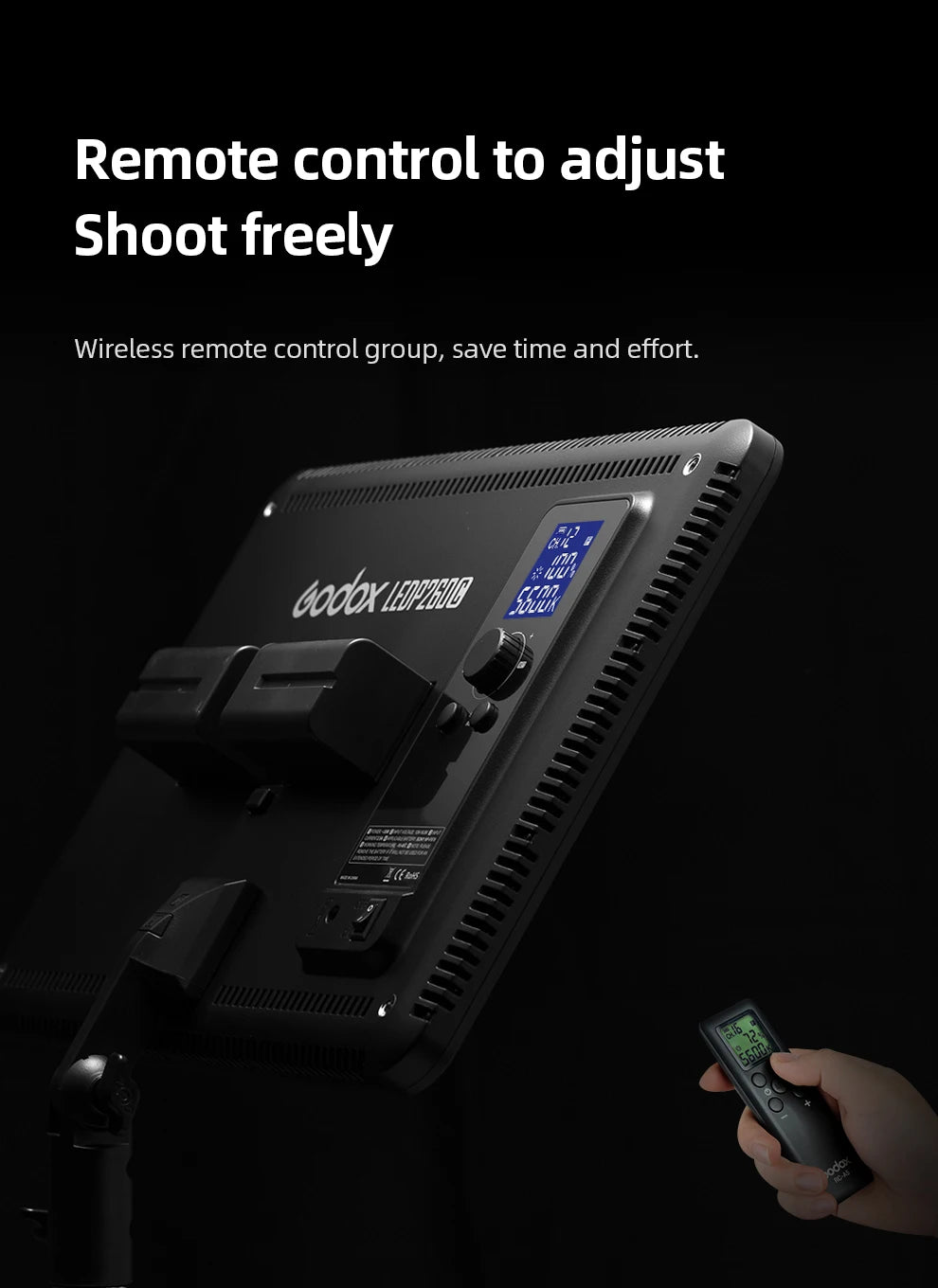 LED Video Light Panel 30W | Adjustable Color Temp Lighting Kit Tidesmit