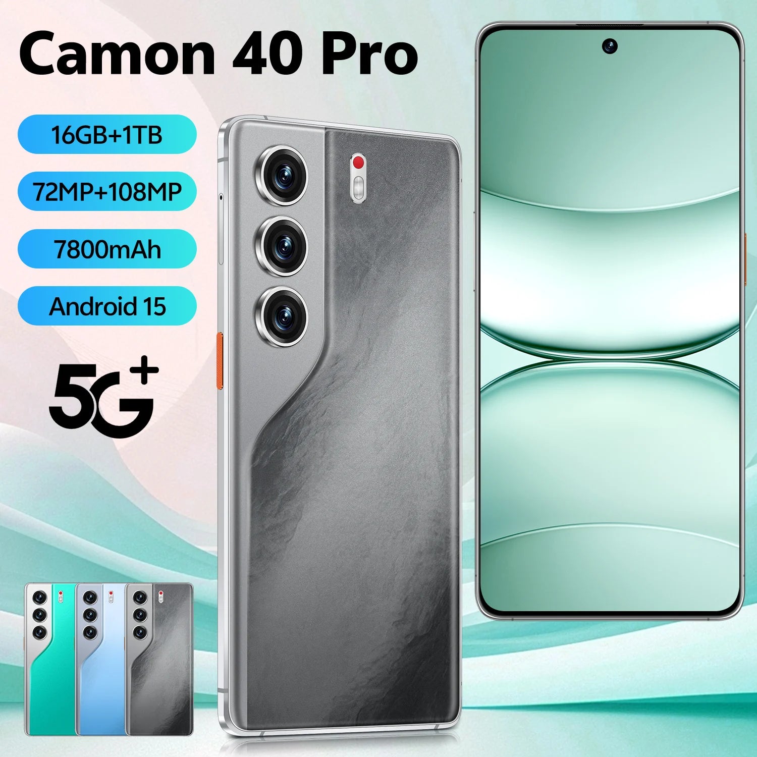 Camon 40 Pro 5G Smartphone, 16GB RAM, 1TB Storage - Tidesmit Tidesmit