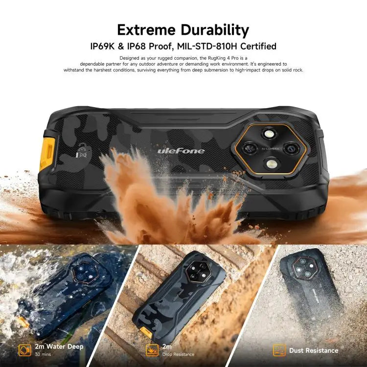 Ulefone RugKing 4 Pro Rugged 5G Smartphone | 10200mAh Battery Tidesmit