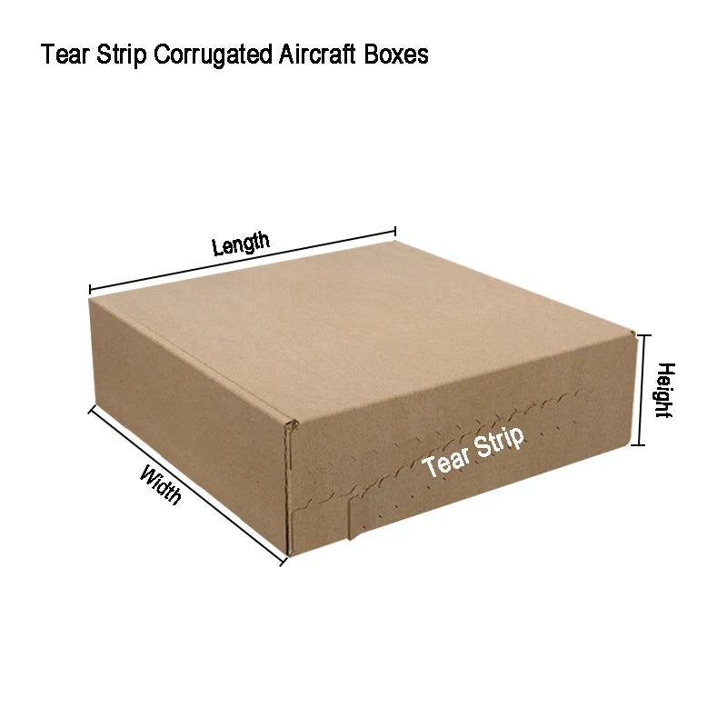 Corrugated Board Box with Tear Strip Manufacturing Custom Black Corrugated Watch Shipping Mailer Glasses Packaging Box