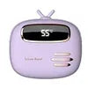 Portable Hand Warmer Power Bank - 5000mAh Fast Charging USB-C Battery Purple Tidesmit