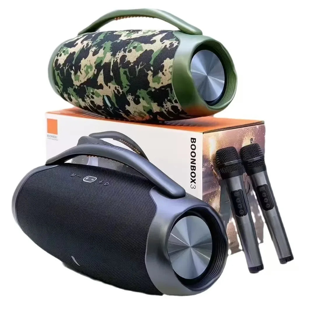 Portable Bluetooth Speaker 80W Heavy Bass - Black Waterproof Wireless Audio Black My Store