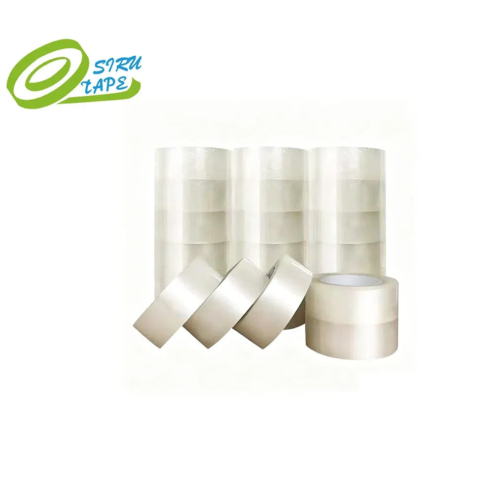 Clear packing tape rolls bundle, ready for carton sealing