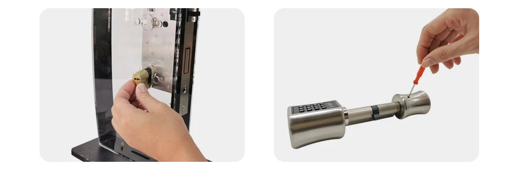 V1 Pro+ Version Adjustable TUYA or TTLock APP Fingerprint Password Digital RFID Card Cylinder Smart Door Lock for Home Hotel