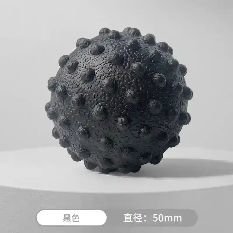 Spiky Yoga Massage Ball 45mm TPR | Professional Deep Tissue Relief Black Tidesmit