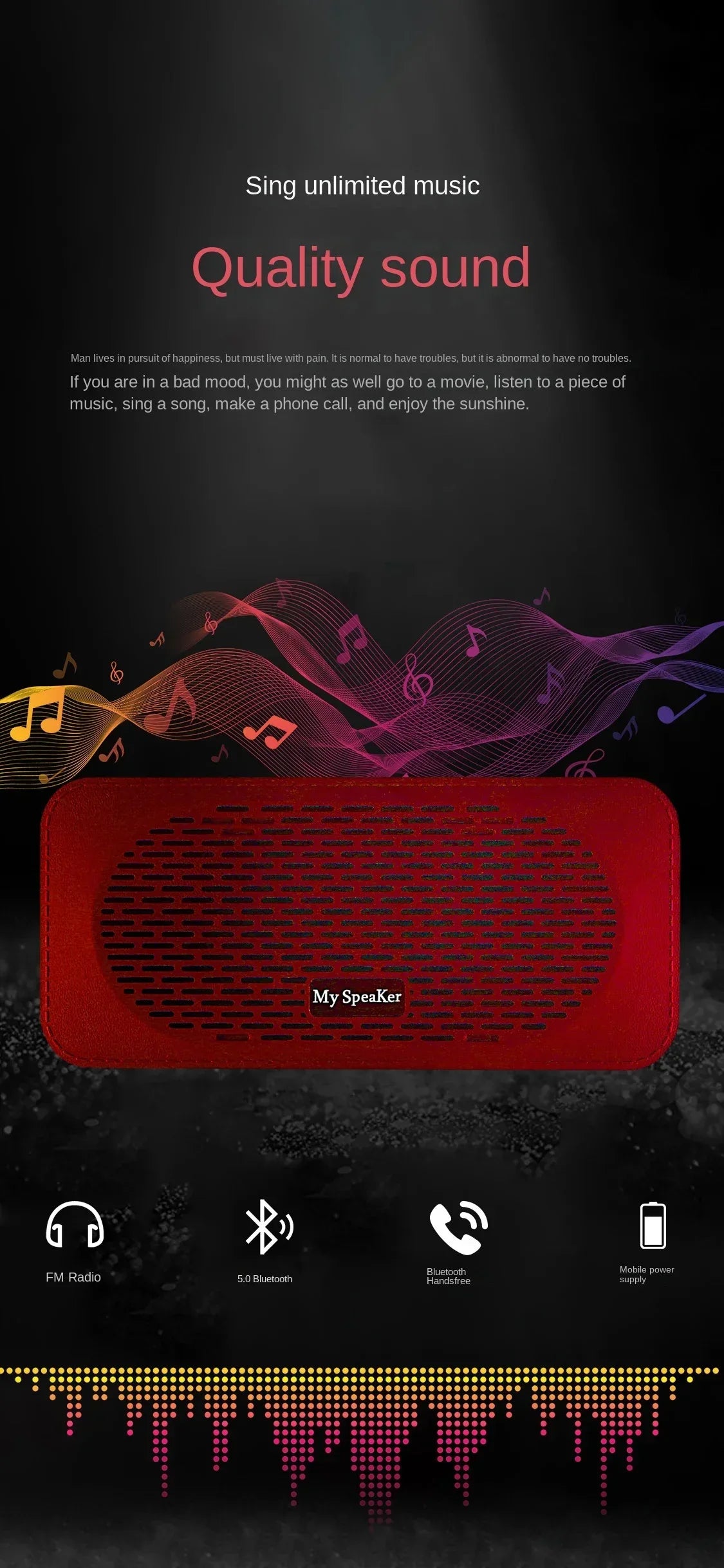 10000mAh Power Bank Phone Holder with Speaker | Tidesmit Tidesmit