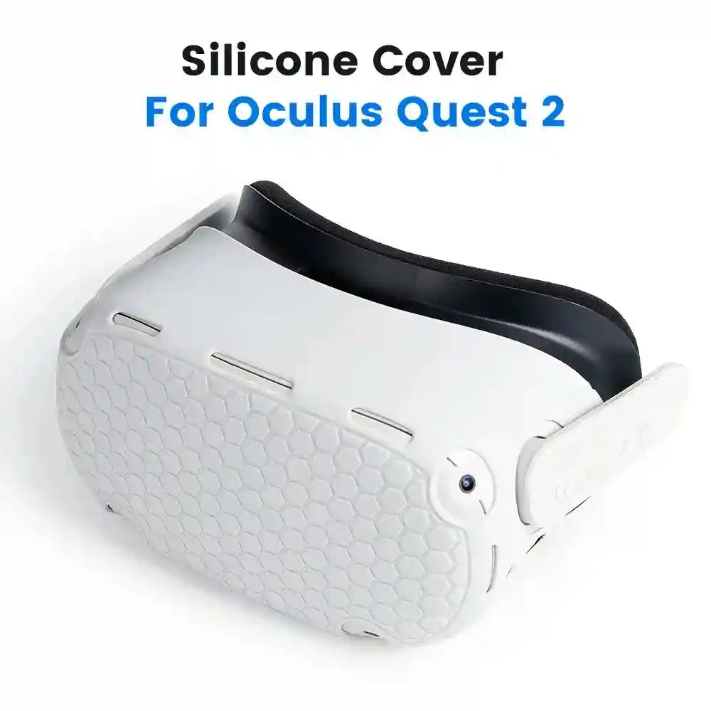 Oculus Quest 2 Silicone Protective Case – Scratch-Proof Gray VR Cover Tidesmit
