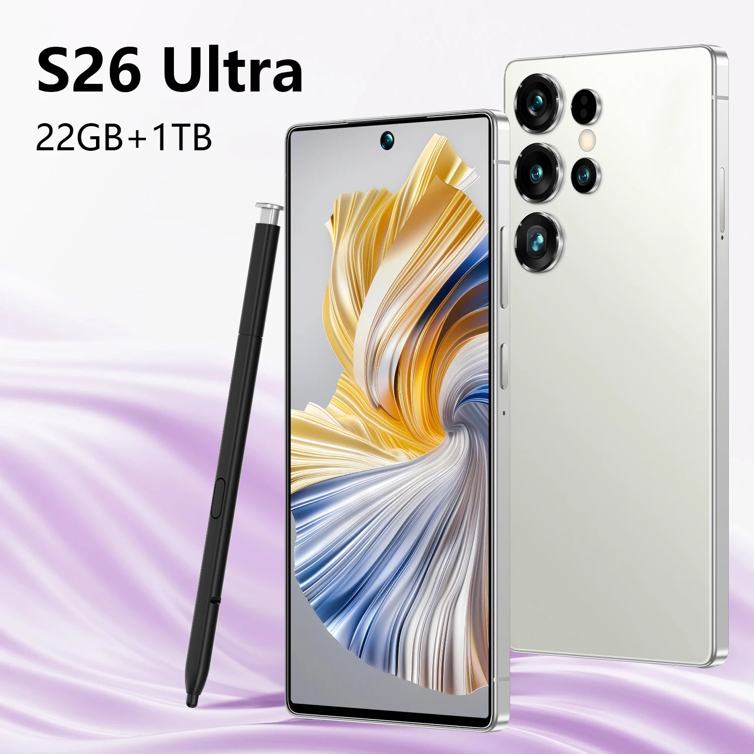 S26 Ultra 5G Smartphone 22GB RAM 1TB Storage - Unlocked Dual SIM Tidesmit