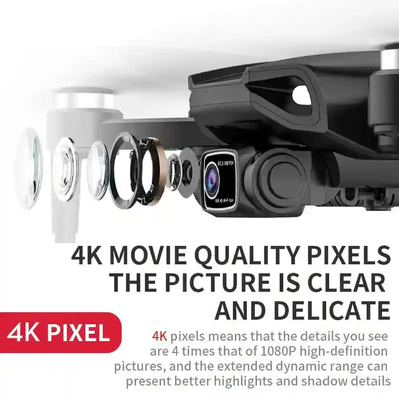 GPS Drone with 4K Camera - L900 Pro Foldable Quadcopter White Tidesmit