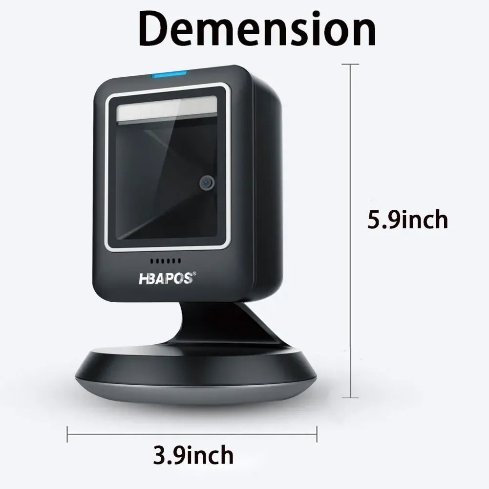 Barcode Scanner 2D All-Round Desktop Automatic Sensing Data Matrix Reader Supermarket USB Barcode Reader 1D 2D QR Code