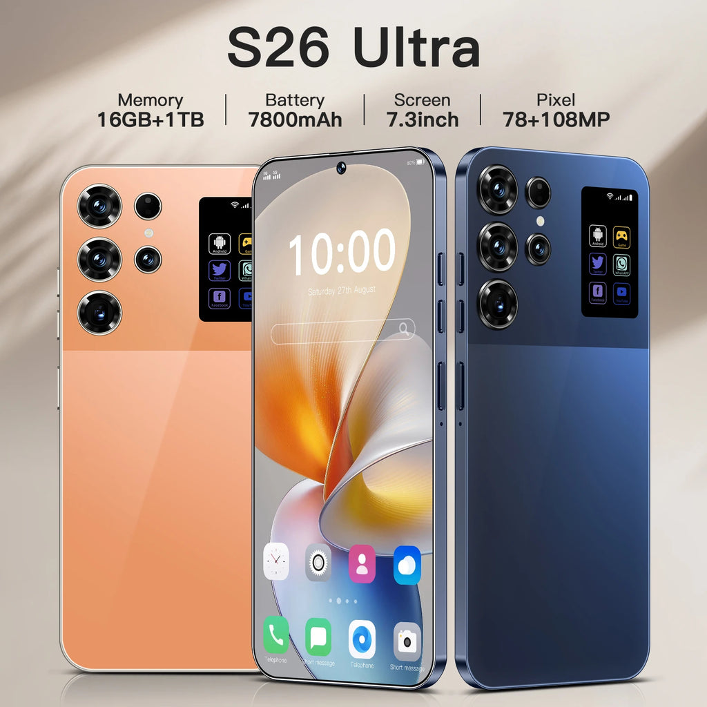 S26 Ultra 5G Smartphone 16GB RAM 1TB Storage Android 15 Tidesmit