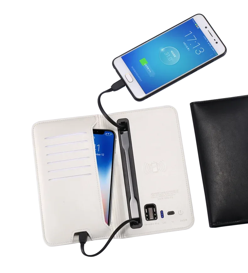 Tidesmit Wireless Charging Power Bank Wallet with Card Holder Tidesmit