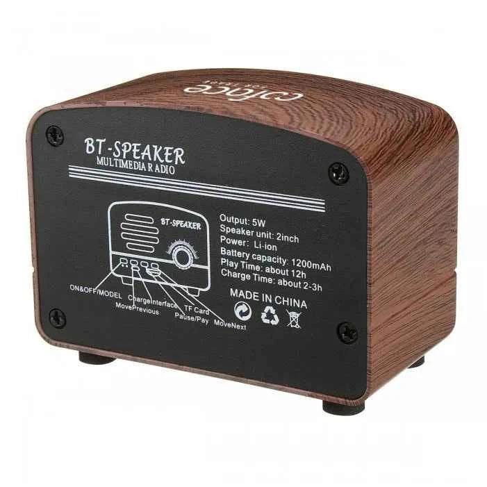 Portable Bluetooth Speaker - Retro Walnut Wood Design - 360 Audio My Store