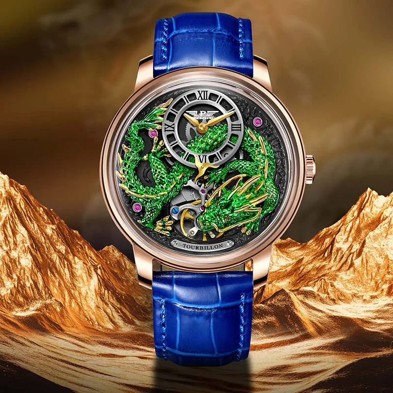 PINDU 6632 Develops and Designs New  Automatic Mechanical Watch Men Watches 45.5MM Luxury High-end Quality Wristwatch Men Gift