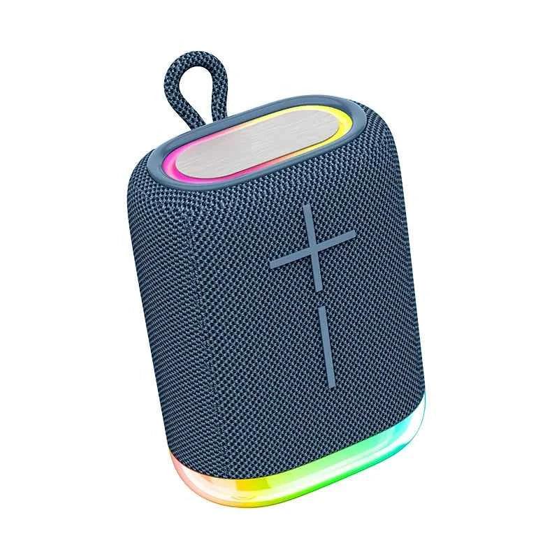Portable Bluetooth Speaker with Bass Boost and Waterproof LED Design Blue My Store
