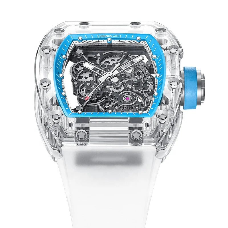 CRONUSART Luxury Mechanical Men's Watch, Featuring Sapphire Crystal Glass, Skeletonised Dial Movement with Luminous Hands