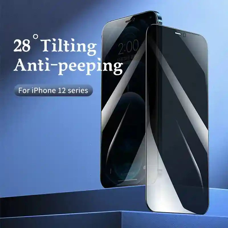 Privacy Screen Protector for iPhone 13 12 | 9H Tempered Glass Tidesmit