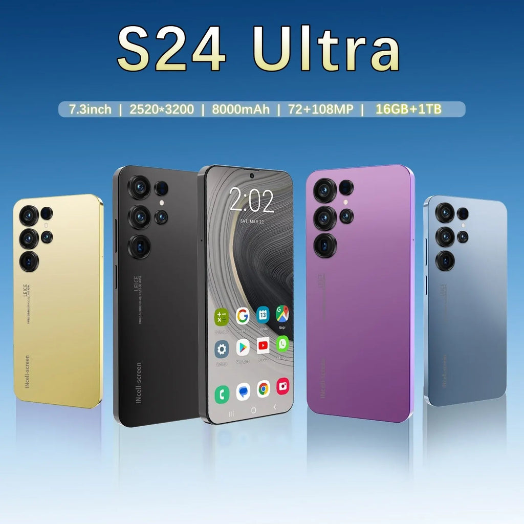 2026 Original S24 Ultra 5G smartphone with 7.3-inch 120Hz HD display and 16GB RAM, 1TB storage, gallery view 6
