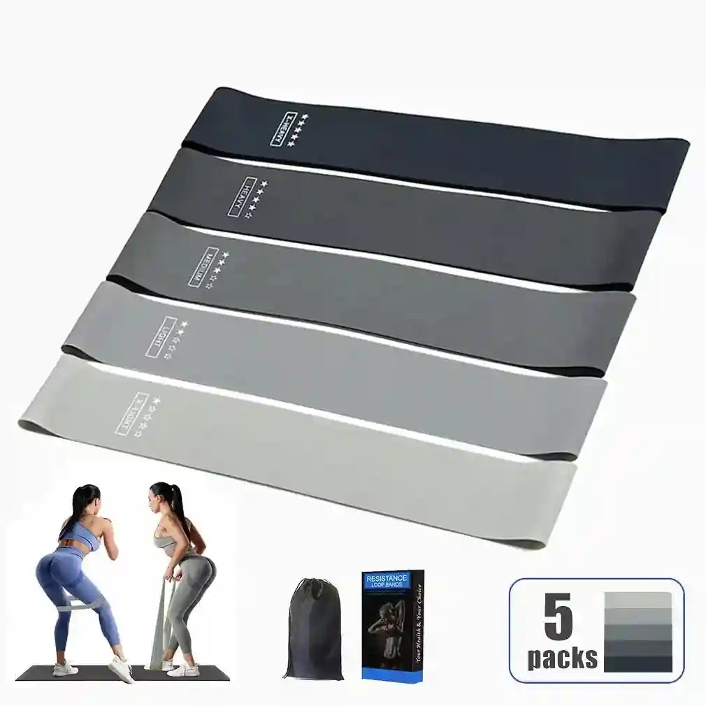 Resistance Bands Set 5-40lbs Gradient Gray | Tidesmit Home Gym Gear Tidesmit