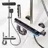 Tidesmit Digital Shower System with LED Temp Display - White Wall Mount In-Wall B & S Faucets White Tidesmit