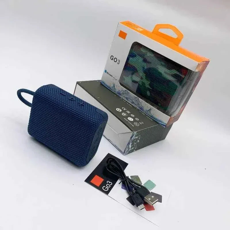 Portable Bluetooth Speaker with Deep Bass and Waterproof Design Blue My Store