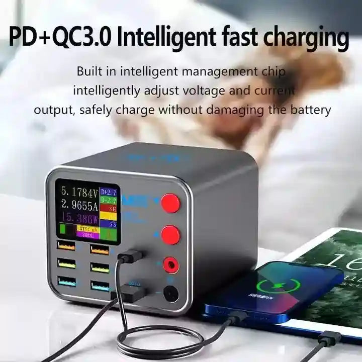 8-Port Fast Wireless Charging Station - Dianba No.1 Qi Certified Tidesmit