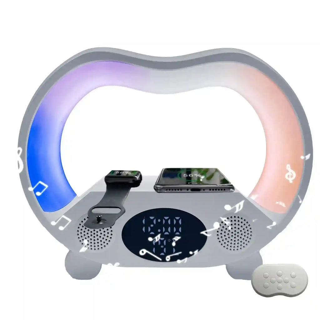 G Shape Wireless Charger Lamp with RGB Light & Bluetooth Speaker Tidesmit