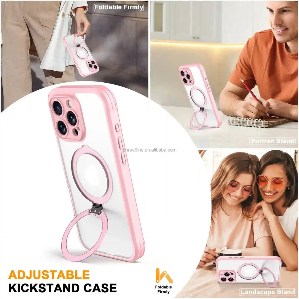 Magnetic Phone Ring Holder for iPhone 16 Pro Gray - Secure Grip Accessory Tidesmit