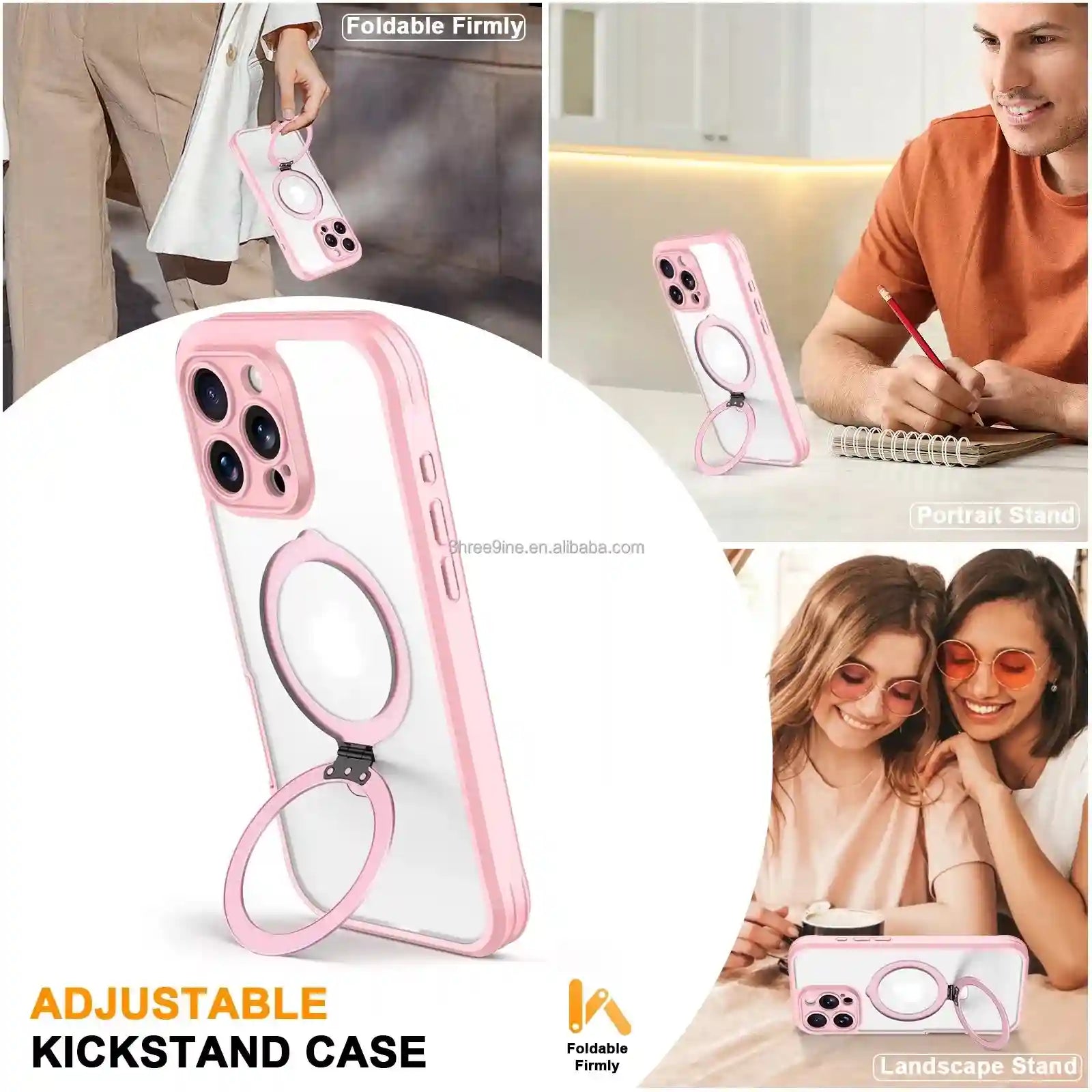Magnetic Phone Ring Holder for iPhone 16 Pro Gray - Secure Grip Accessory Tidesmit
