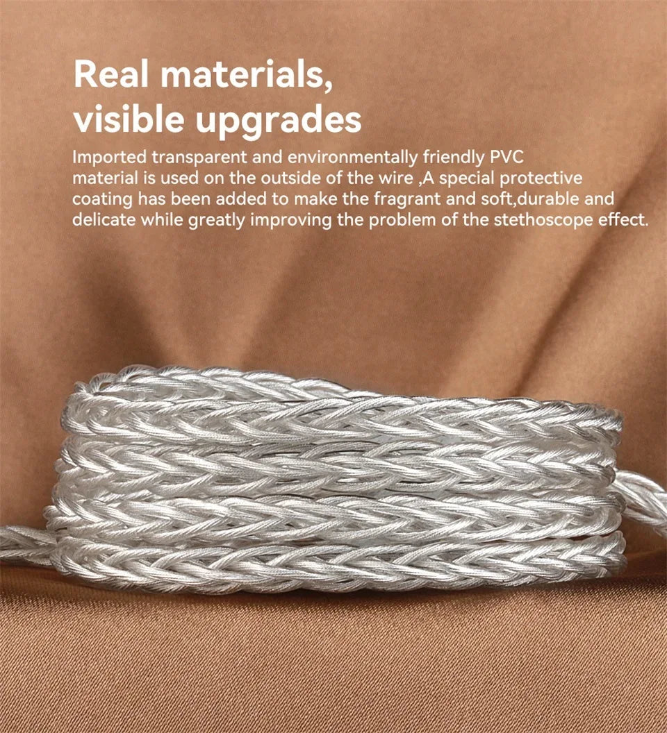 Tidesmit 8-Core OFC Silver Plated HiFi Upgrade Cable for IEMs Tidesmit