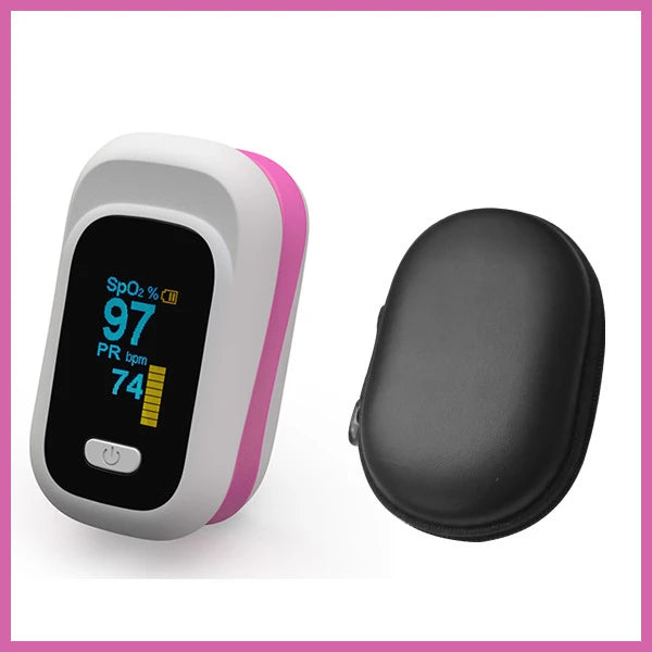 JYHealth Digital finger pulse oximeter OLED medical pulsioximetro SPO2 PR PI health alarm Fingertip oximetro de dedo with case