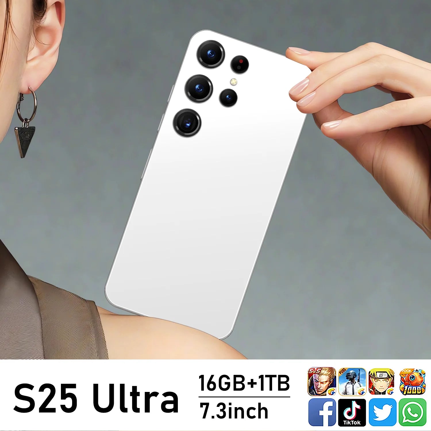 2025 Premium Android 5G Smartphone 8 Gen4 108MP Camera Titanium Frame 7.3 2K 120Hz Flagship-Level Performance