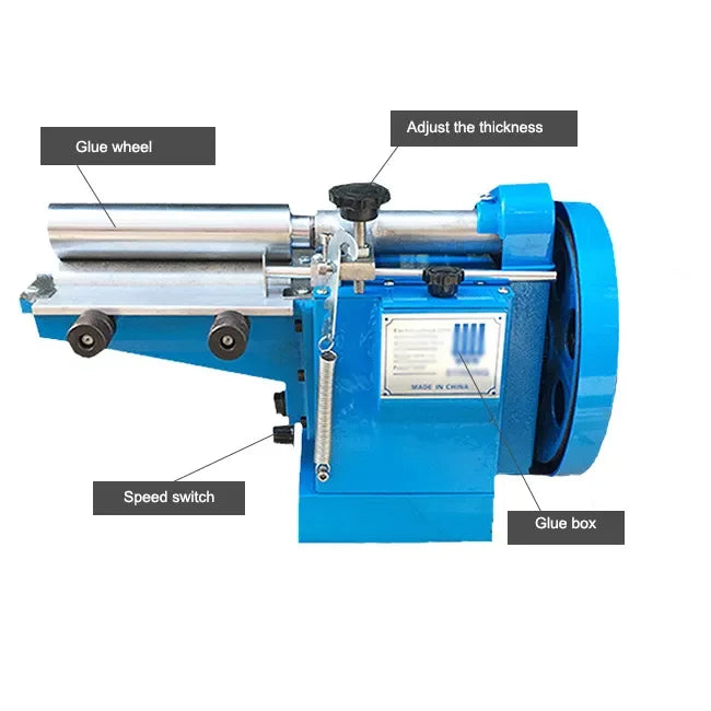 Easy to Operate 12cm Small Speed Control Strong Force Glue Gluing Machine Leather Paper Bag Handle Gluing Machine