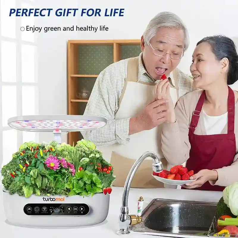 Hydroponic Growing System 12 Pods | 24W Full Spectrum LED Smart Garden Tidesmit
