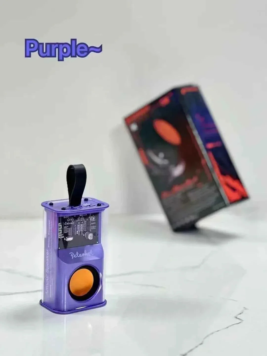 Portable Bluetooth Speaker Waterproof 360 Sound Wireless Audio Purple plastic My Store