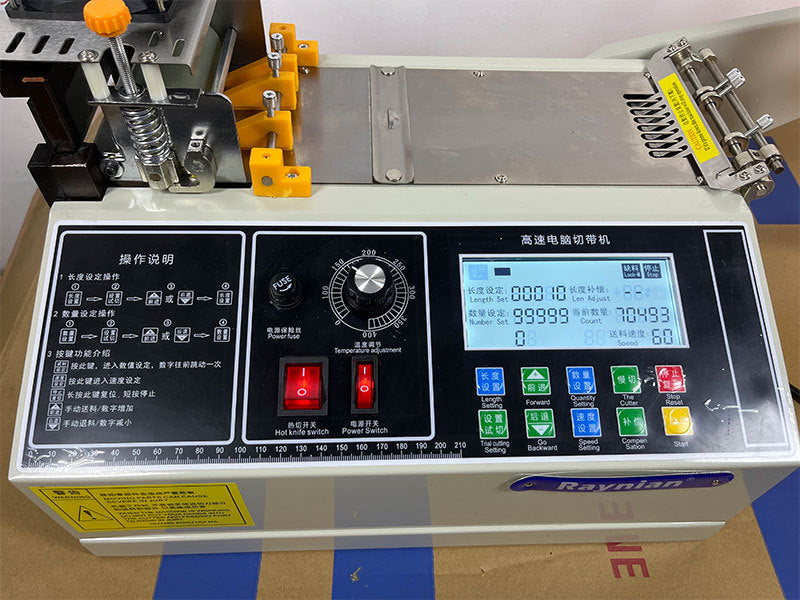 Raynian-988 LCD Display Cold/hot Cutting Machine  Shoelace Cutting Machine Ribbon Cutting Machine