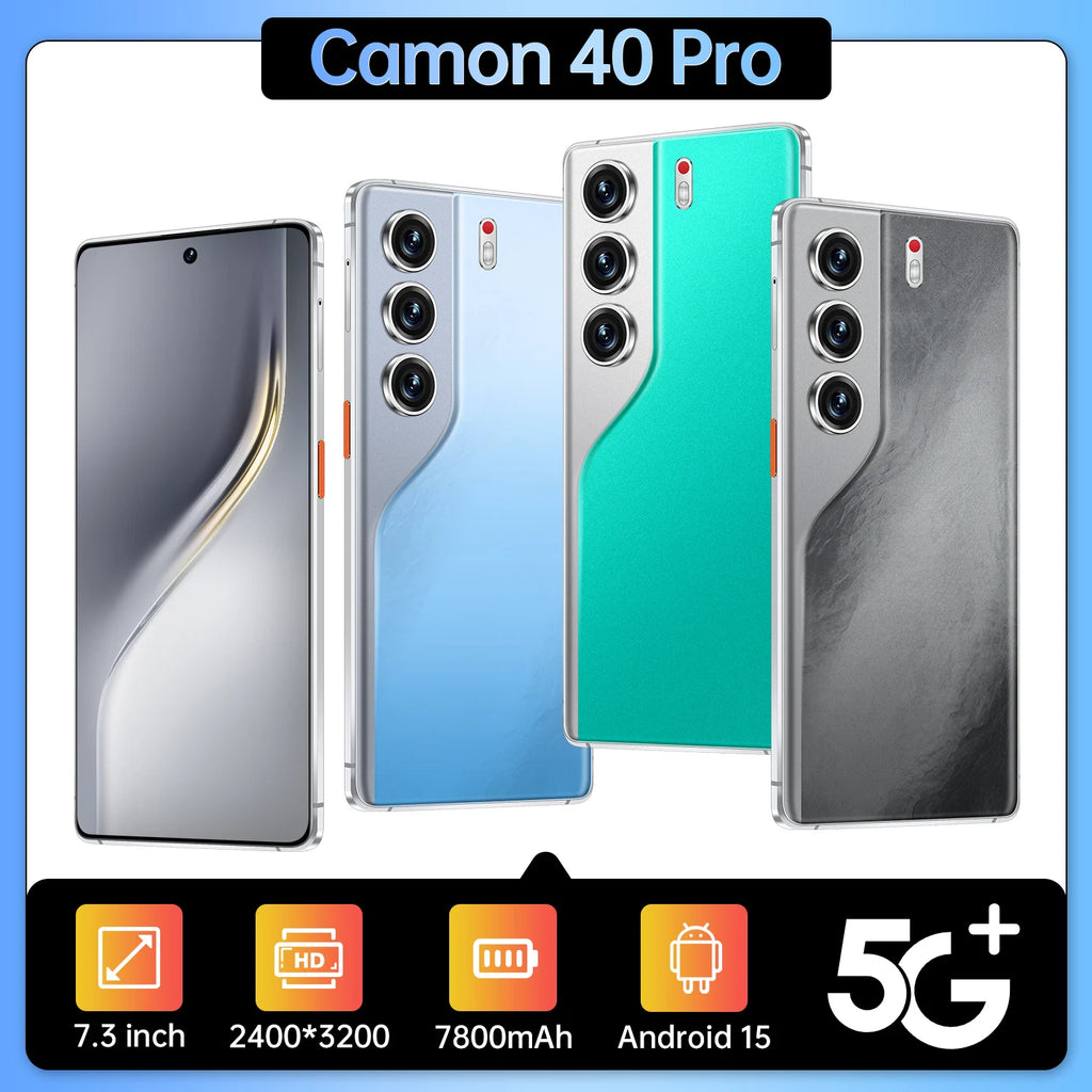 Camon 40 Pro 5G Smartphone: 16GB RAM, 1TB Storage - Black Tidesmit