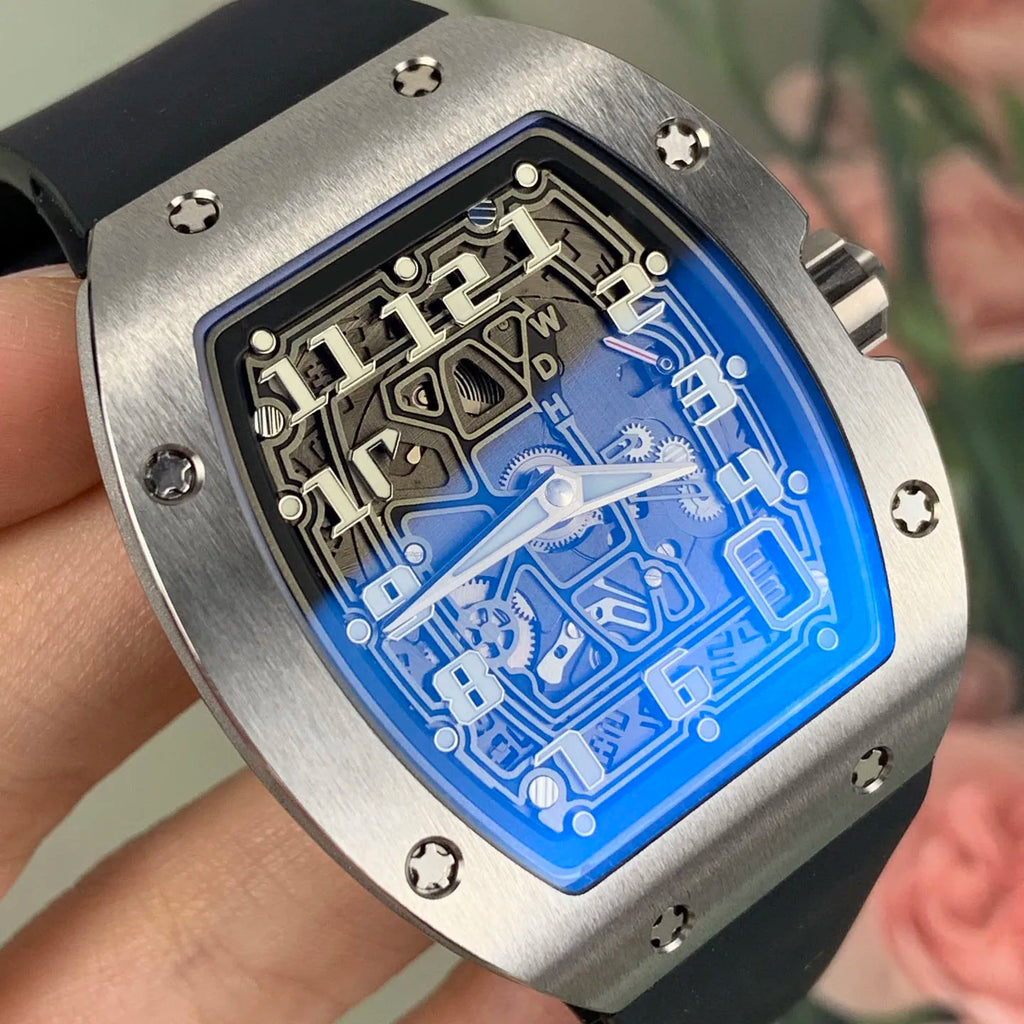 V3 Latest Ultra-Thin Luxury Tonneau-Shaped Mechanical Watch High Quality Men's Automatic Watch