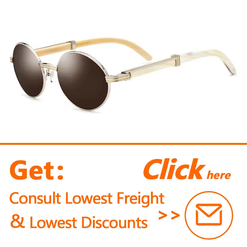 China Fashion Designer Buffalo Horn Glasses Trendy High Quality  Luxury Private Label Sunglasses for Men Sun Glasses